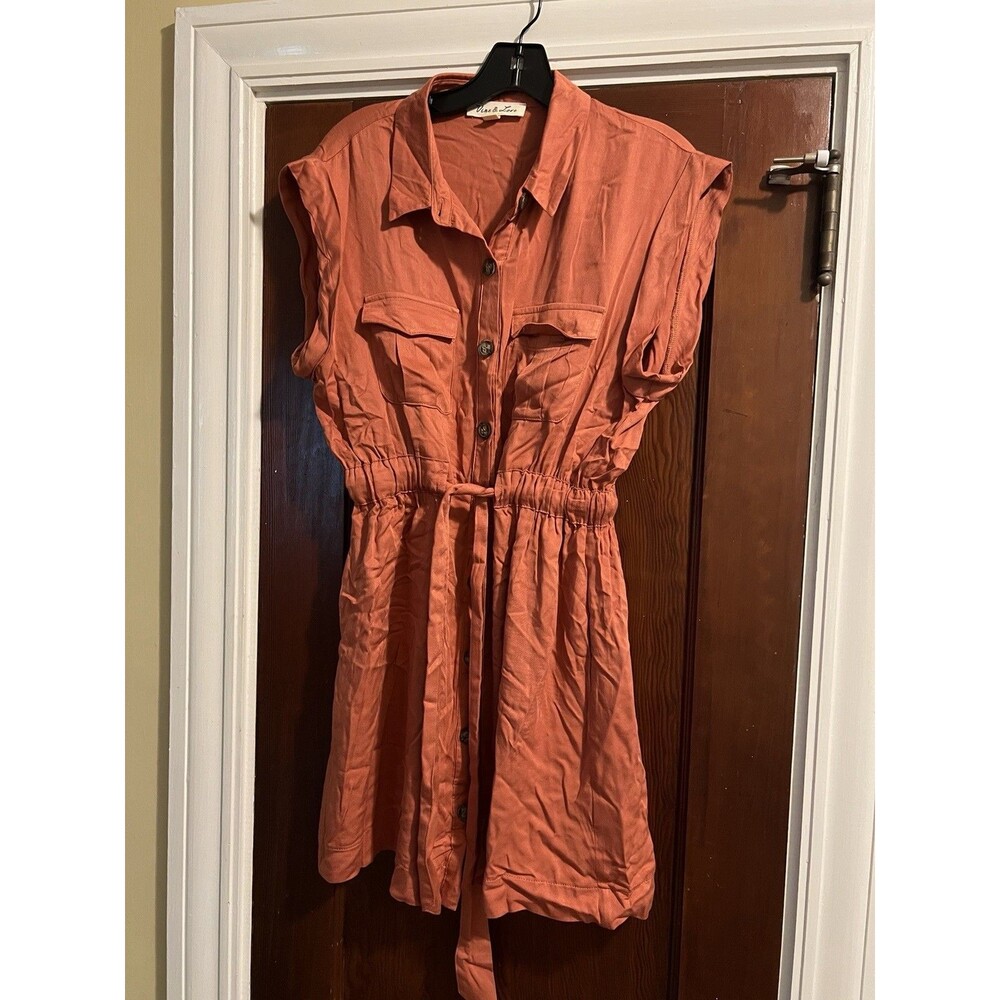Vine & Love Utility Shirt Dress Size Small